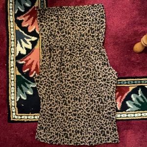 Leopard tube dress with pockets
